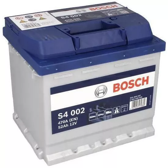 Аккумулятор Bosch 52AH 470A(EN) клемы 0 (207x175x190) S4 002 0092S40020