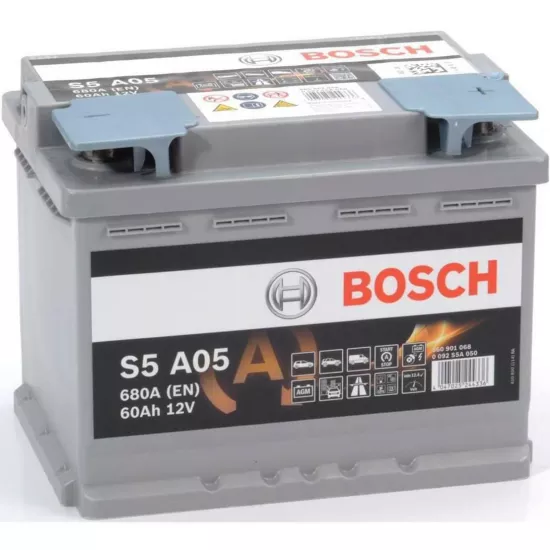 Аккумулятор Bosch 60AH 680A(EN) клемы 0 (242x175x190) S6 005 AGM 0092S5A050