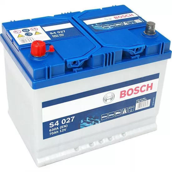 Аккумулятор Bosch 70AH 630A(JIS) клемы 0 (261x175x220) S4 026 0092S40260