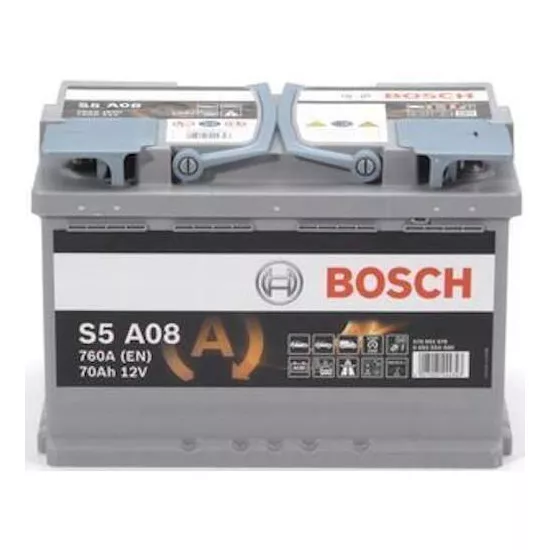 Аккумулятор Bosch 70AH 760A(EN) клемы 0 (278x175x190) S6 008 AGM (Prof DP) 0092LA0080