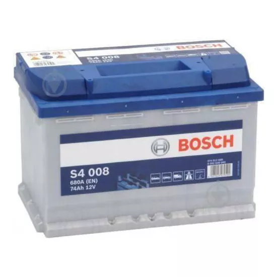 Аккумулятор Bosch 74AH 680A(EN) клемы 0 (278x175x190) S4 008 0092S40080