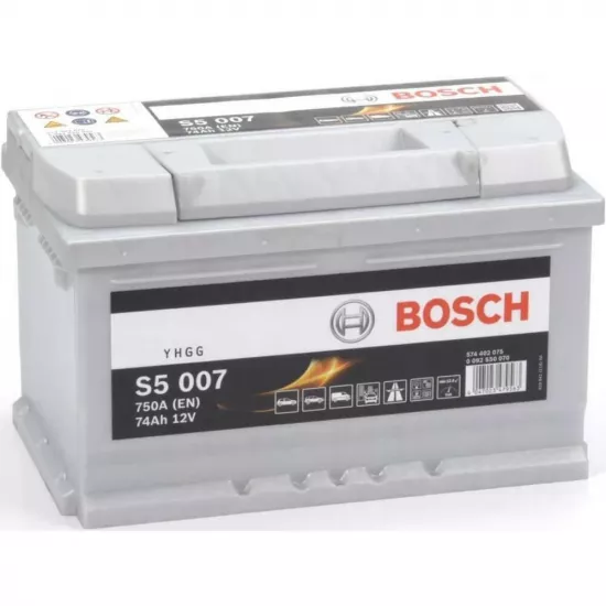 Acumulator auto Bosch 74AH 750A(EN) клемы 0 (278x175x175) S5 007 0092S50070