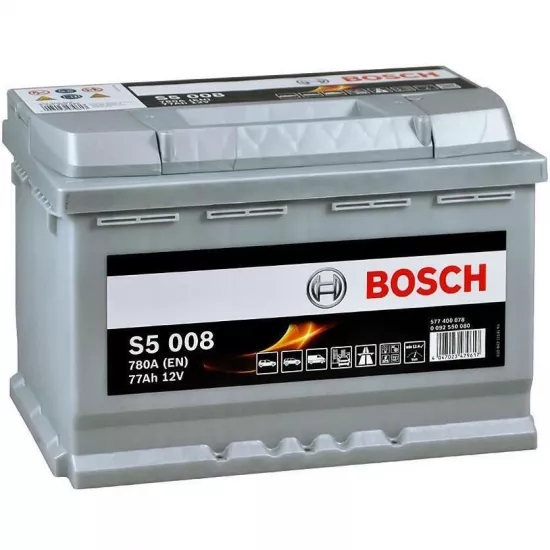 Аккумулятор Bosch 77AH 780A(EN) клемы 0 (278x175x190) S5 008 0092S50080
