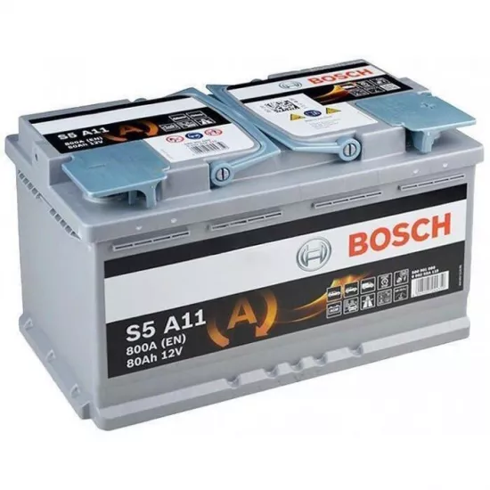Аккумулятор Bosch 80AH 800A(EN) клемы 0 (315x175x190) S5A110 AGM (Prof DP) 0092LA0090