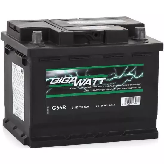 Acumulator auto Gigawatt 56AH 480A(EN) клемы 0 (242x175x190) S3 005 0185755600