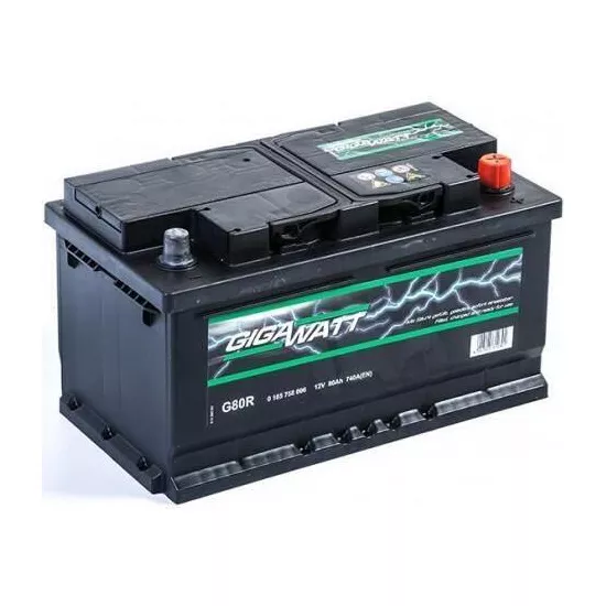 Аккумулятор Gigawatt 80AH 740A(EN) клемы 0 (315x175x175) S4 010 0185758006