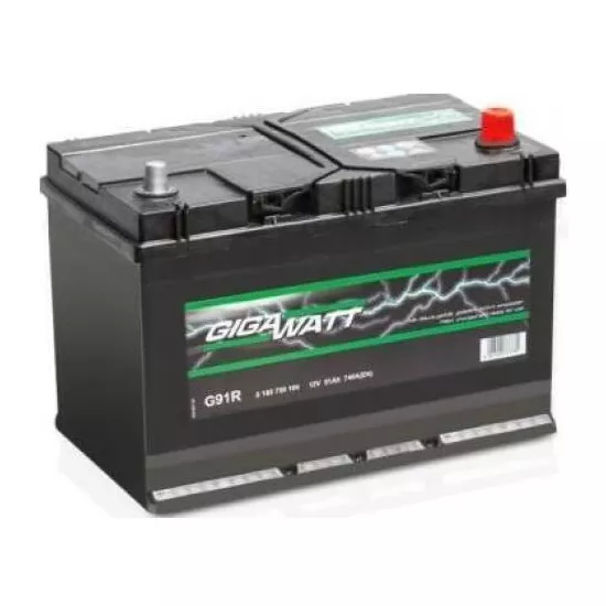 Acumulator auto Gigawatt 91AH 740A(JIS) клемы 0 (306x173x225) S4 028 0185759100
