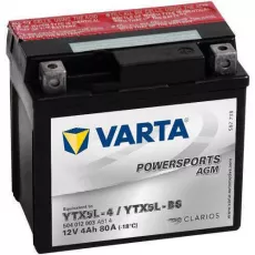 Аккумулятор Varta 12V 4AH 80A(EN) клемы 0 (114x71x106) YTX5L-BS (YTX5L-4) 504012008I314 Аккумулятор Varta 12V 4AH 80A(EN) клемы 0 (114x71x106) YTX5L-BS (YTX5L-4) 504012008I314
