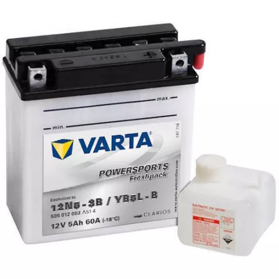 Аккумулятор Varta 12V 5AH 60A(EN) клемы 0 (121x61x131) YB5L-B (12N5-3B) 505012006I314