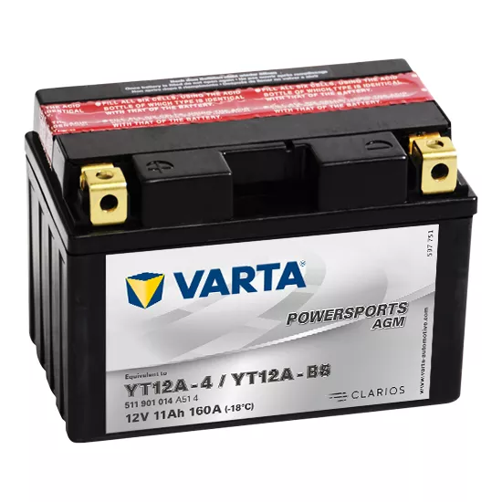 Аккумулятор Varta 12V 11AH 160A(EN) клемы 1 (150x88x105) YT12A-BS AGM 511901016I314