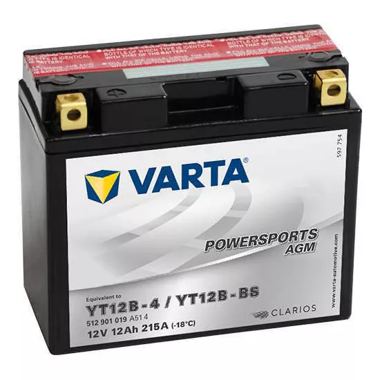 Acumulator auto Varta 12AH 215A(EN) клемы 1 (151x70x131) M6 018 AGM YT12B-BS 512901022I314