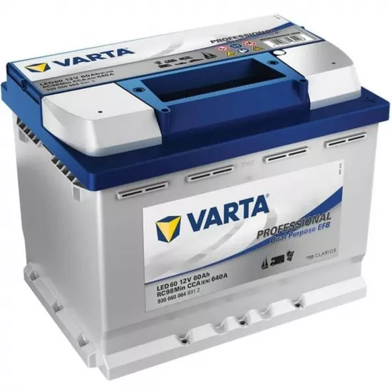 Аккумулятор Varta 60AH 640A(EN) клемы 0 (242x175x190) S6 005 EFB (Prof DP) 930060064B912