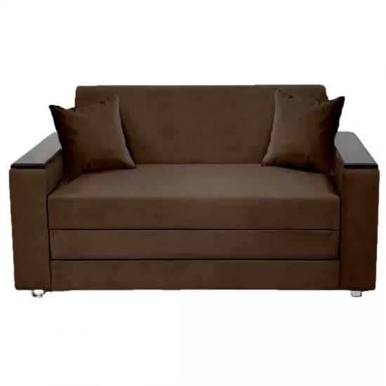 Диван прямой CAM G3 (160) подлокотники прямые деревянные, Tenerife 11 Коричневый