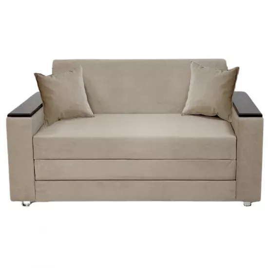 Диван прямой CAM G3 (160) подлокотники прямые деревянные, Tenerife 46 Бежевый