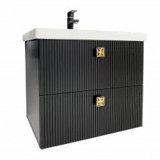 Dulap cu lavoar Mashtab Toledo (Sava) 70 cm, Black Dulap cu lavoar Mashtab Toledo (Sava) 70 cm, Black