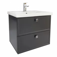 Dulap cu lavoar Mashtab Alicante (Sava) 80 cm, Antracit Dulap cu lavoar Mashtab Alicante (Sava) 80 cm, Antracit
