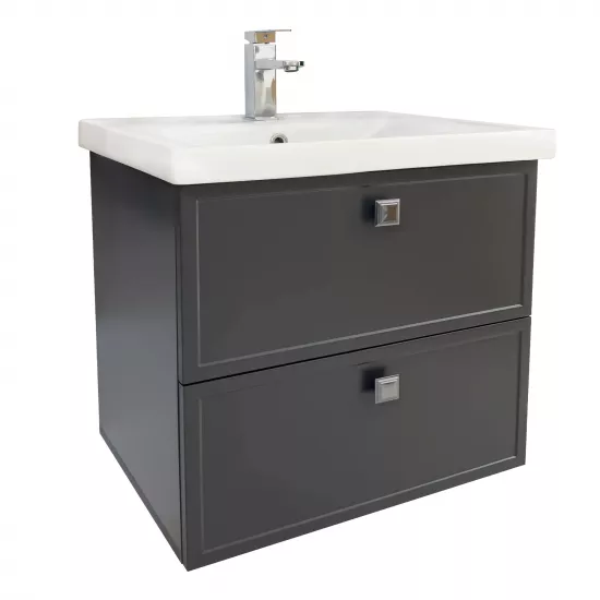 Dulap cu lavoar Mashtab Alicante (Sava) 80 cm, Antracit