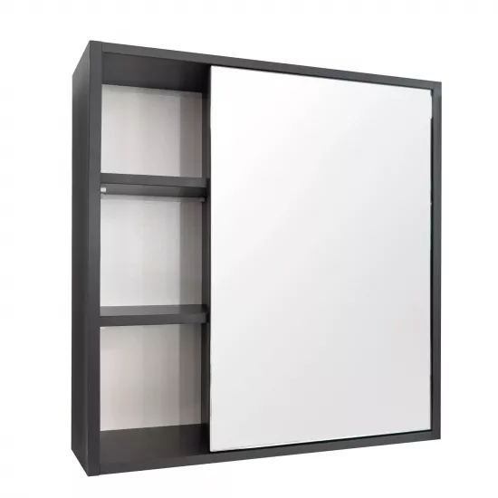 Dulap-oglindă pentru baie Mashtab Alicante (80 cm), Antracite