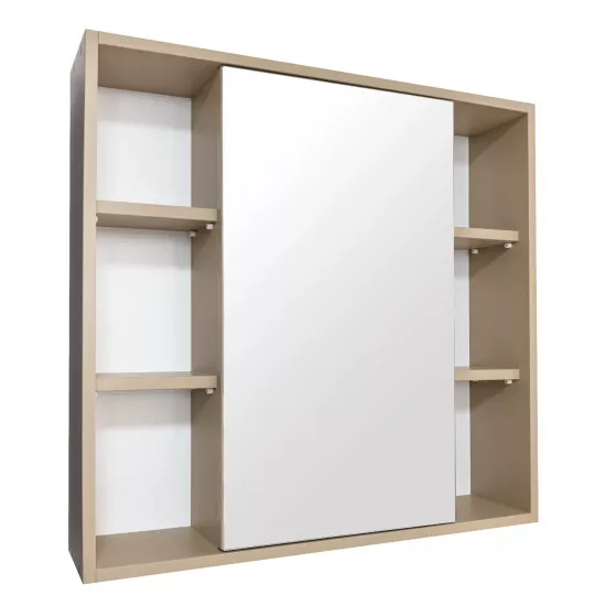 Dulap-oglindă pentru baie Mashtab Marbela (80 cm), Beige