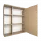 Dulap-oglindă pentru baie Mashtab Marbela (80 cm), Beige