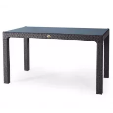 Masă de grădină Magnus Rattan (70х120) cu sticla, Maro