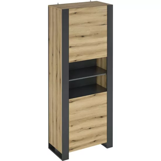 Dulap Magnus Combo CO8 (79,6 cm), Grafit/Stejar
