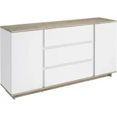 Comodă Magnus Concept 2D3S (160 cm), stejar craft gri/nimfea alb