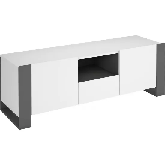 Comoda TV Magnus Combo C04 (140 cm), grafit/alb