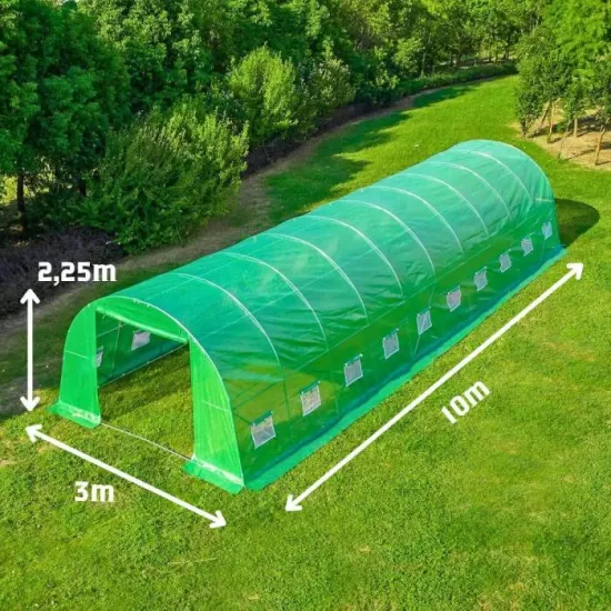 Sera pentru gradina Tehno MS 10x3x2,25m / Ø26mm / 2 uși