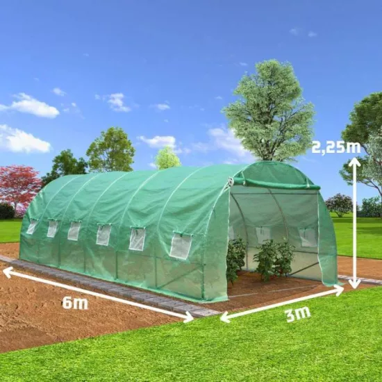 Sera pentru gradina Tehno MS 6x3x2.25m / Ø26mm / 2 uși