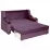 Диван прямой CAM N7+ (170x100) подлокотники деревянные волна, Tenerife 41 Фиолетовый