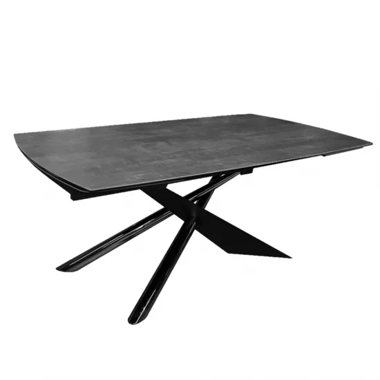 Masă pentru bucătărie DP Cross extensibila, Black