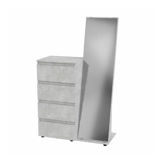 Комод Kompanit (100 см) с зеркалом, Ателье светлый