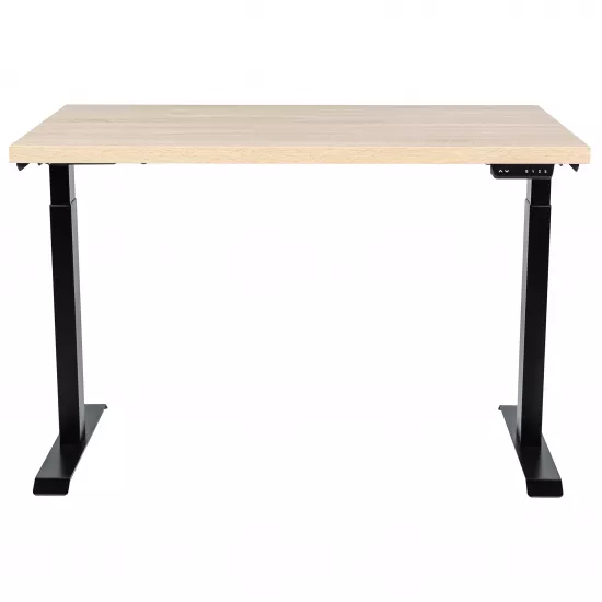 Masa de birou Custo FlexiDesk 140 cu inaltime reglabila, Negru/Kronospan 3025SN Sonoma (100.02.0030)