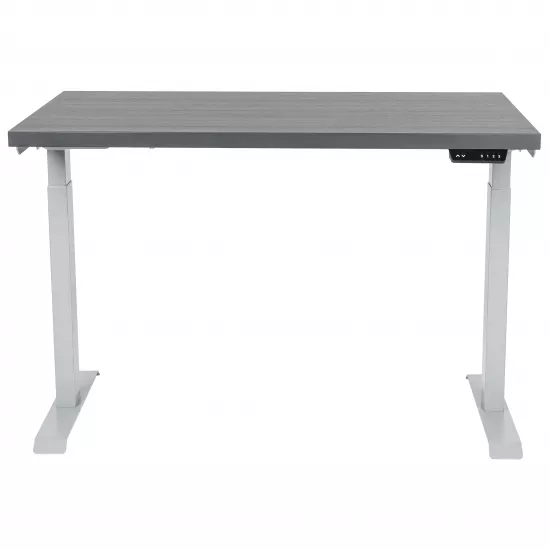 Masa de birou Custo FlexiDesk 140 cu inaltime reglabila, Antracit/Kronospan K526 (100.02.0050)
