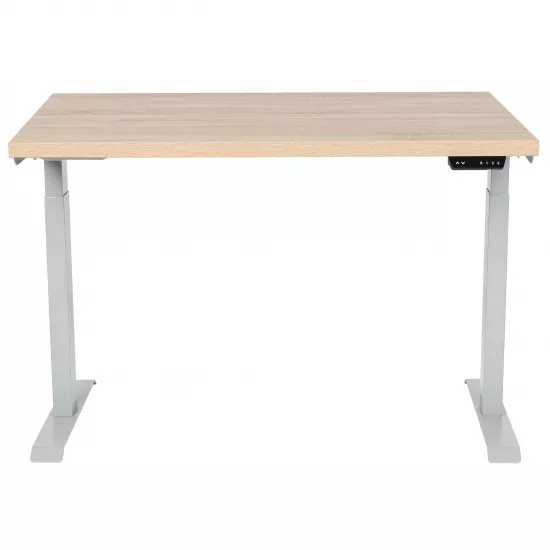 Masa de birou Custo FlexiDesk 140 cu inaltime reglabila, Antracit/Kronospan 3025SN Sonoma (100.02.0054)