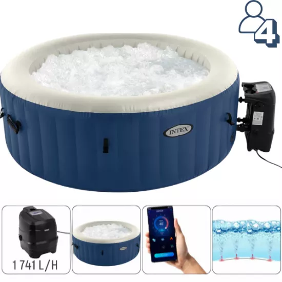 Jacuzzi gonflabil Intex PureSpa Bubble Blue 28486 (677 l/180x180x66 cm)