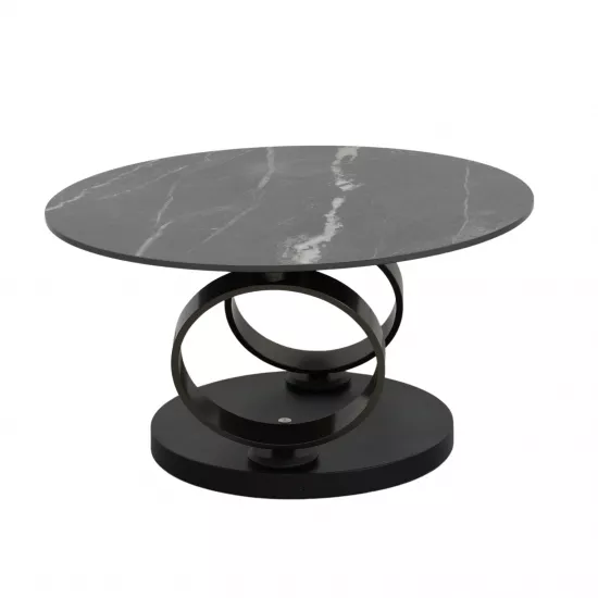 Masă de cafea Decoprim Dion, 77x77 cm, Black