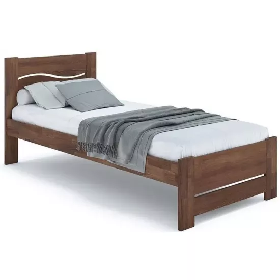 Pat din lemn Klen Venetia, 90 x 200 cm, Nuc