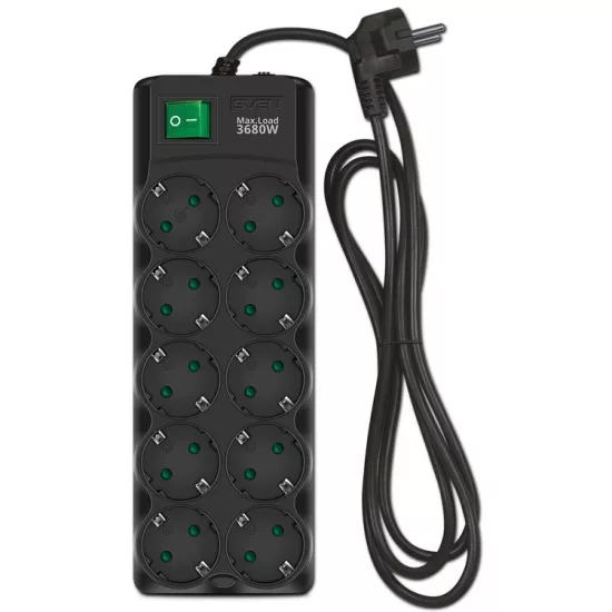 Фильтр сетевой Sven SF-10E-16 (10 шт./5 м/black)