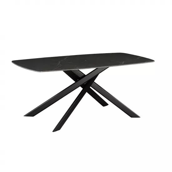 Masă pentru bucătărie Decoprim Lunaria, 180x90 cm, Black (Shakespeare Matt)