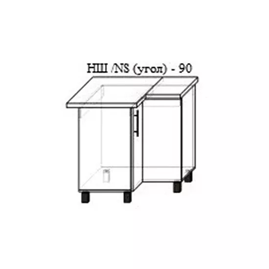 Modul inferior Bafimob НШ(угл.)-90, MDF AGT (Trendy Panel), 735 Relax Green