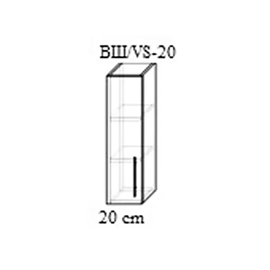 Верхний кухонный шкаф Bafimob ВШ-20, МДФ AGT (Trendy Panel), 729 New Grey