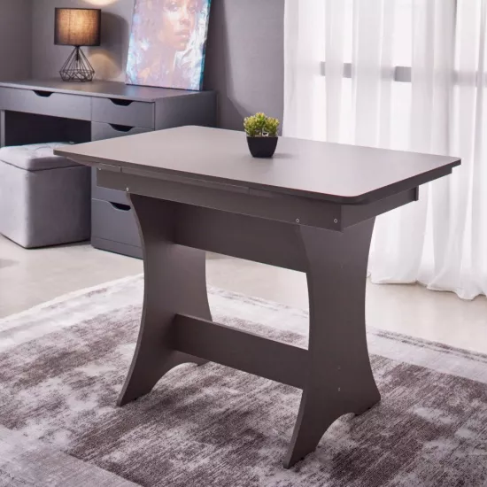 Masă pentru bucătărie Ambianta Cleo 3 extensibilă, Gri inchis