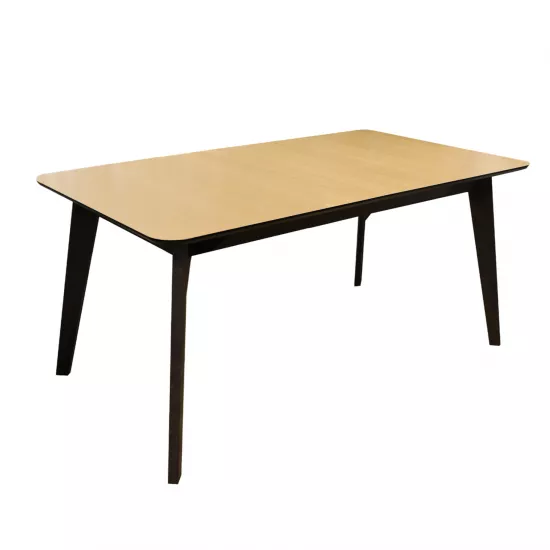 Masă pentru bucătărie DP Ori, Natural + Black legs