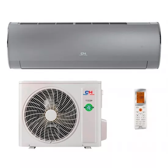 Aparat de aer condiționat Cooper&Hunter Daytona Inverter Wi-Fi R32 CH-S24FTXD2-NG, 24000 BTU, pana la 70 m², Silver