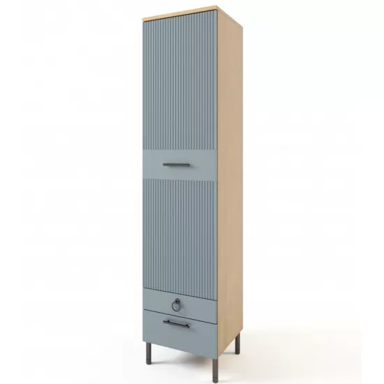 Penal ML-Mobila Velvet N2 (50x45x216 cm), Stejar auriu/ Laguna Soft