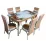 Set masa extensibila cu 6 scaune Kelebek ES-04, 80x130/170x75