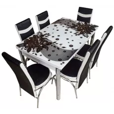 Набор раздвижной стол с 6 стульями Kelebek ES-09, 80x130/170x75