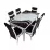 Set masa extensibila cu 6 scaune Kelebek ES-10, 80x130/170x75